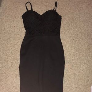 black lace top body on dress